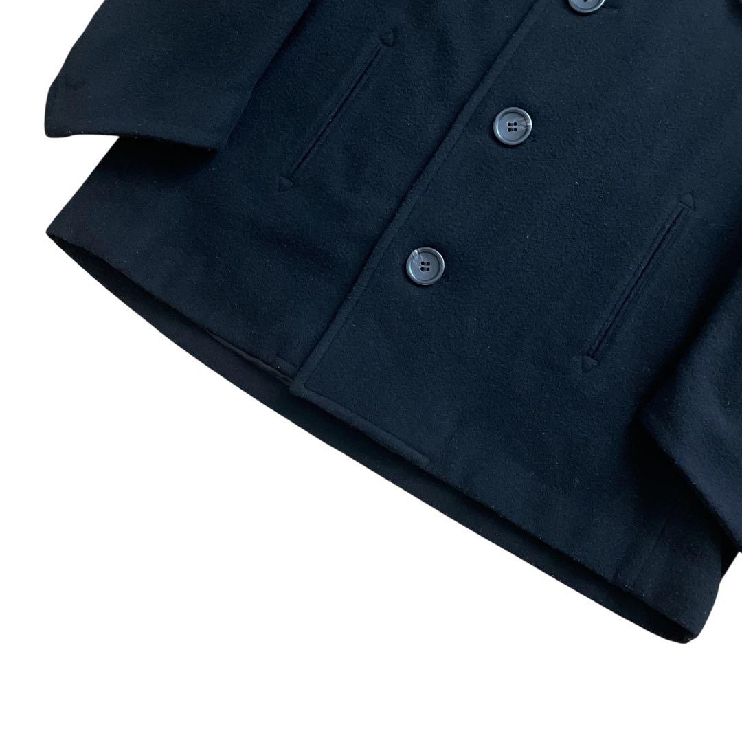 美品 Y's ウール ドルマンスリーブ コート ショート丈 ブラック