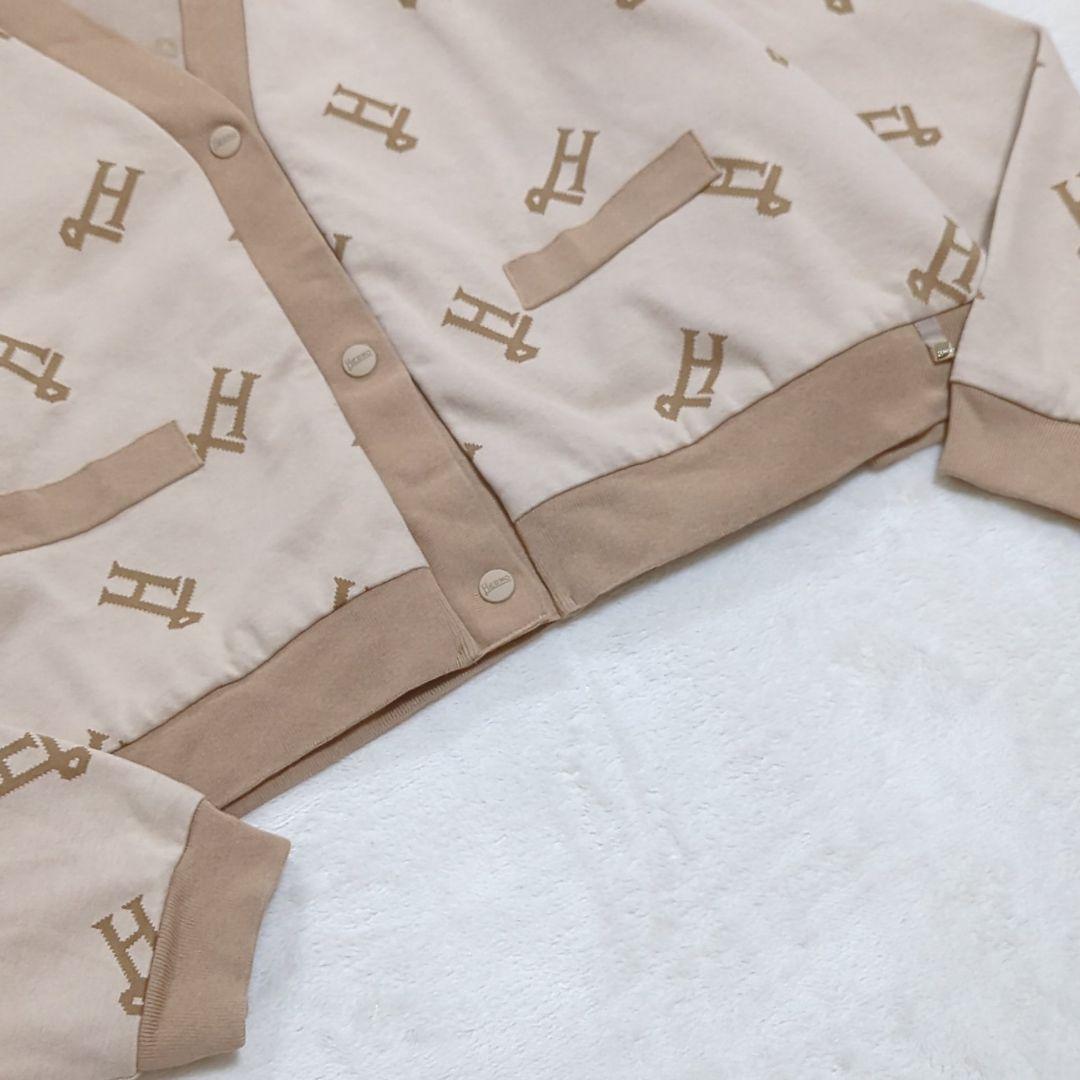 HERNO 42 近年モデル 総ロゴ モノグラム カーディガン ブラウン