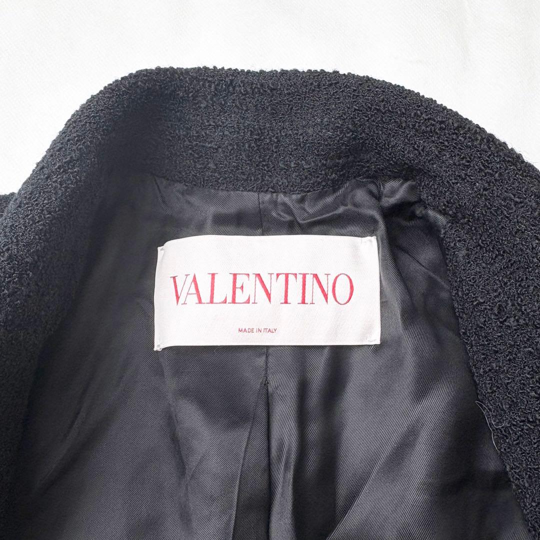 ヴァレンティノ 2022 パイピング ツイードジャケット ダブルボタン 金ボタン