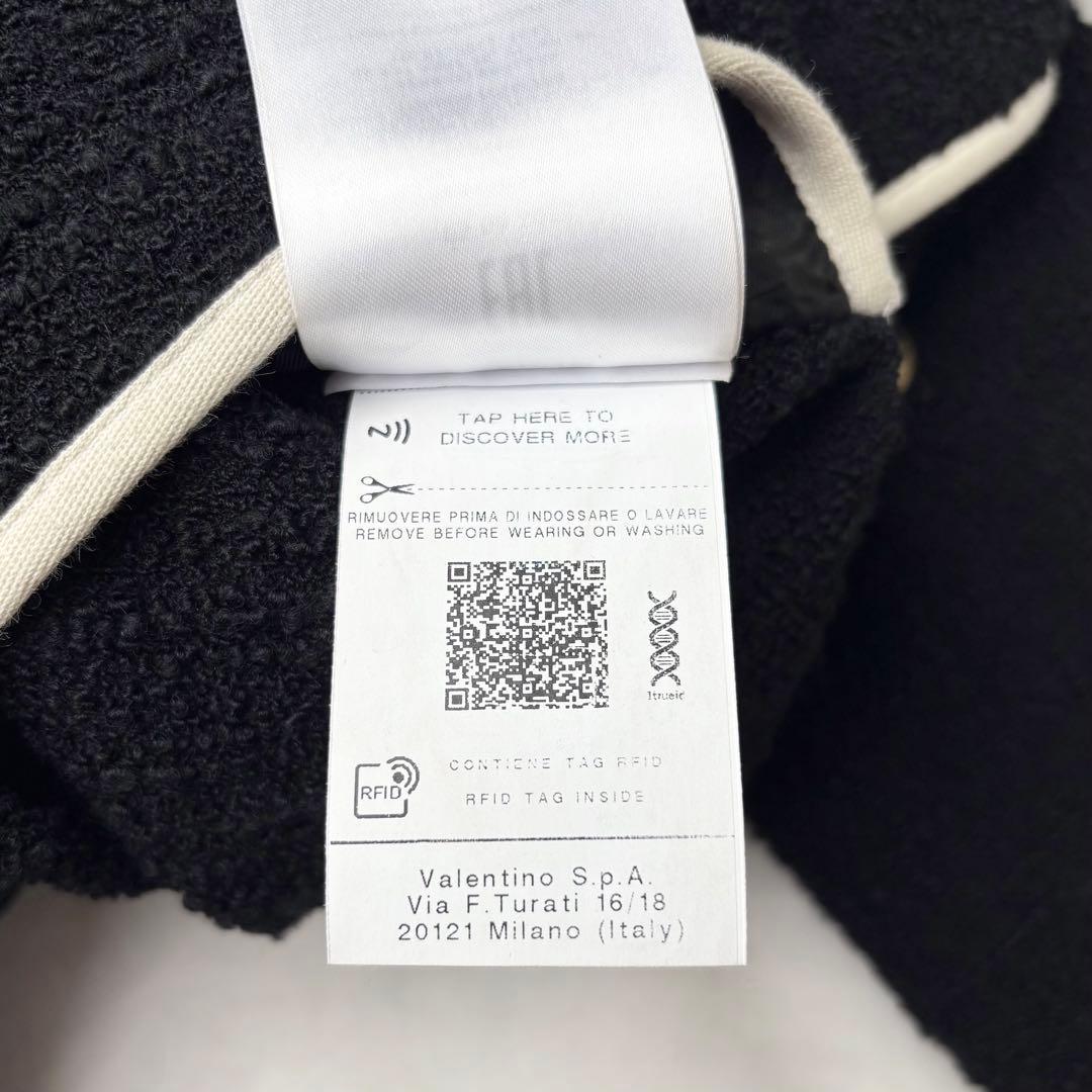 ヴァレンティノ 2022 パイピング ツイードジャケット ダブルボタン 金ボタン