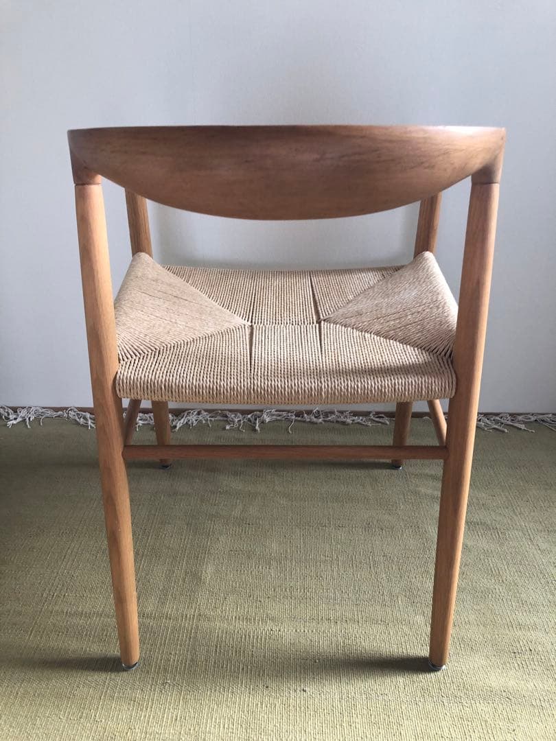 無印良品 MUJI オーク材 ペーパーコード アームチェア　肘掛け
