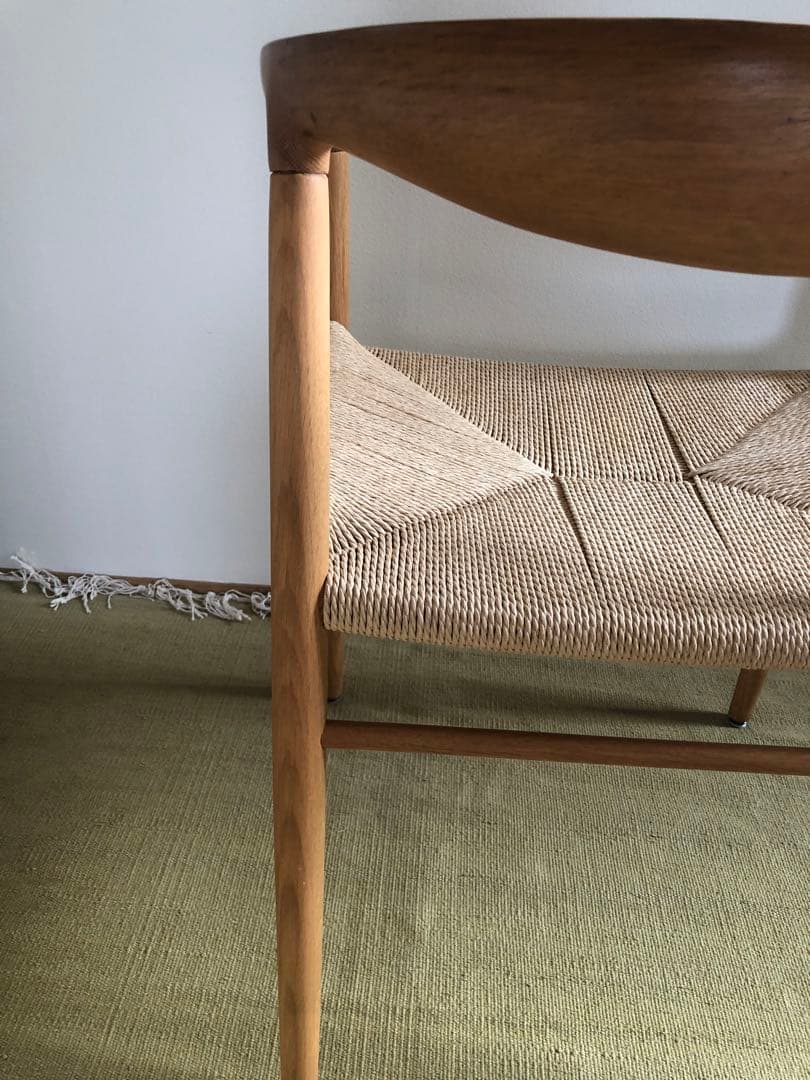 無印良品 MUJI オーク材 ペーパーコード アームチェア　肘掛け