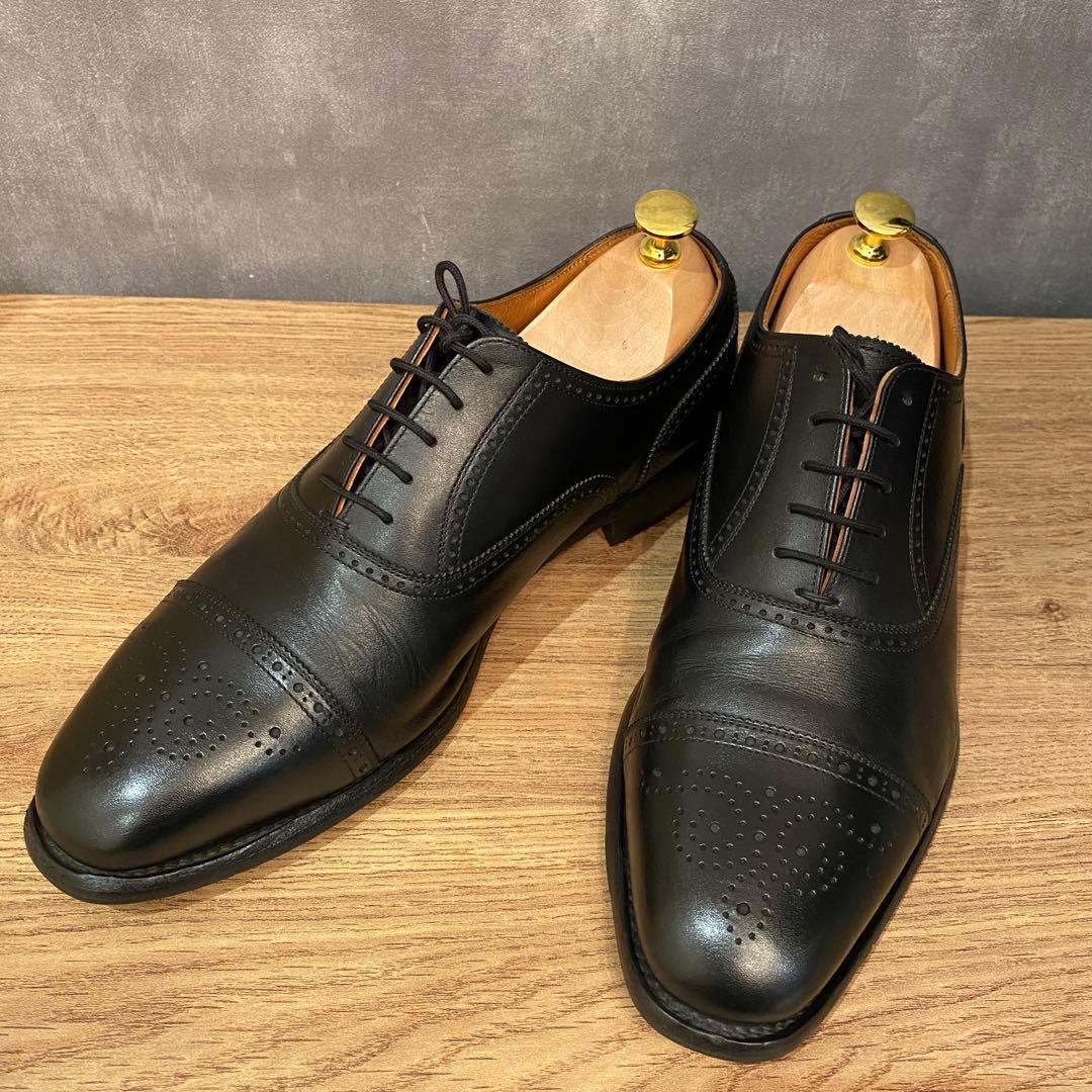 【美品】 スコッチグレイン F9057 セミブローグ ストレートチップ 26cm