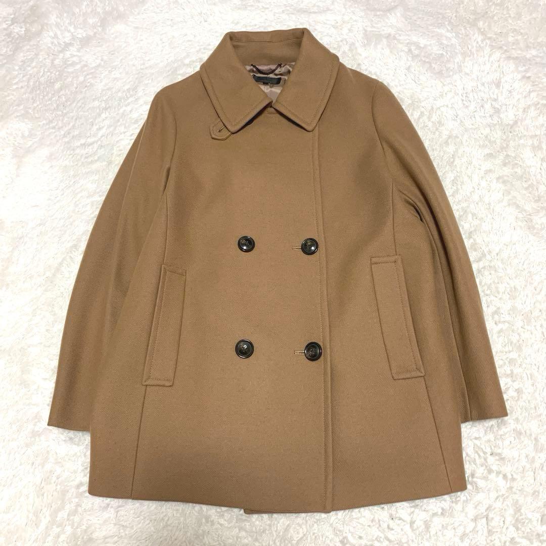 美品⭐️23区 ウールカシミヤ混 ブラウン ピーコート 大きいサイズ