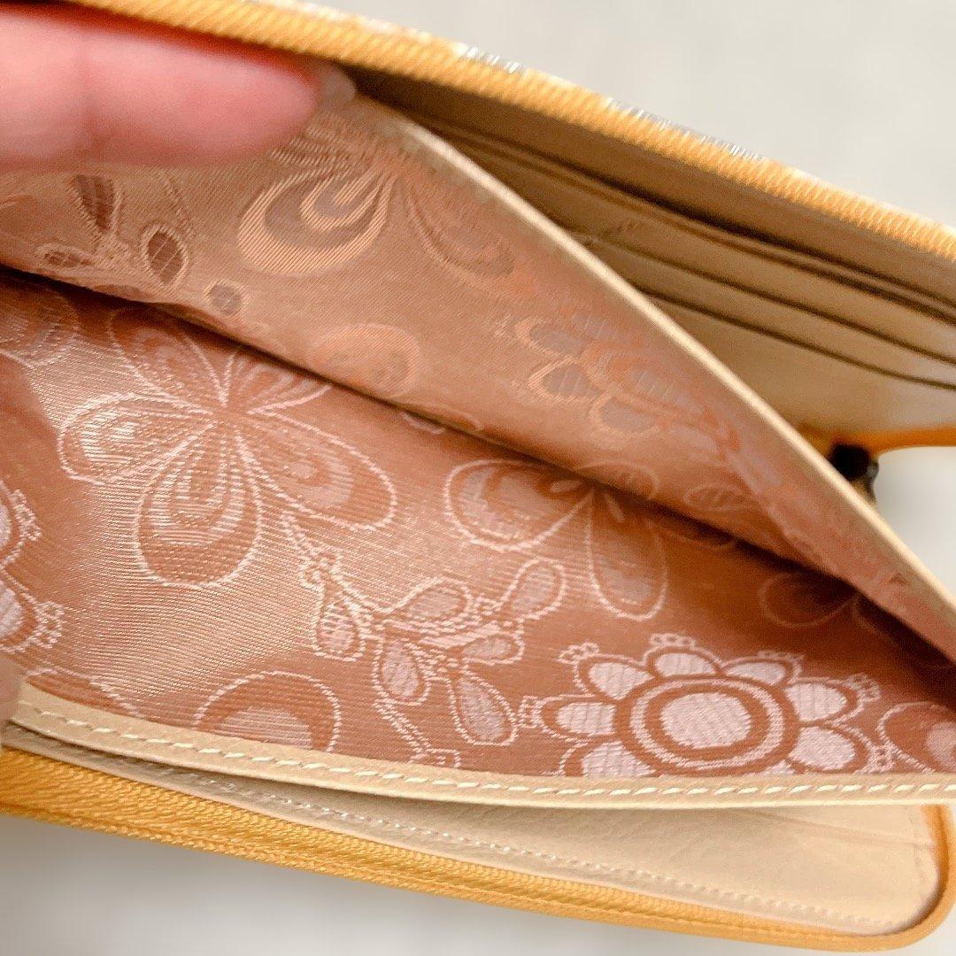 未使用美品 Buona Fortuna ハンドメイド 長財布 ラメフラワー大容量