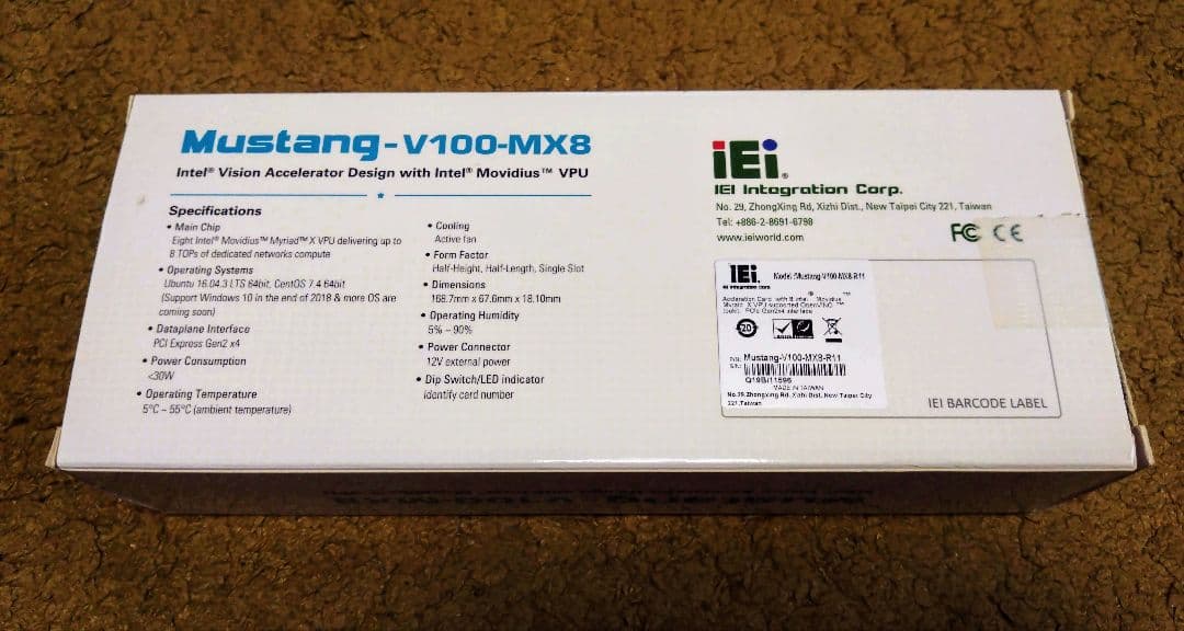 （未使用）PC用AIボード Mustang-V100-MX8-R11