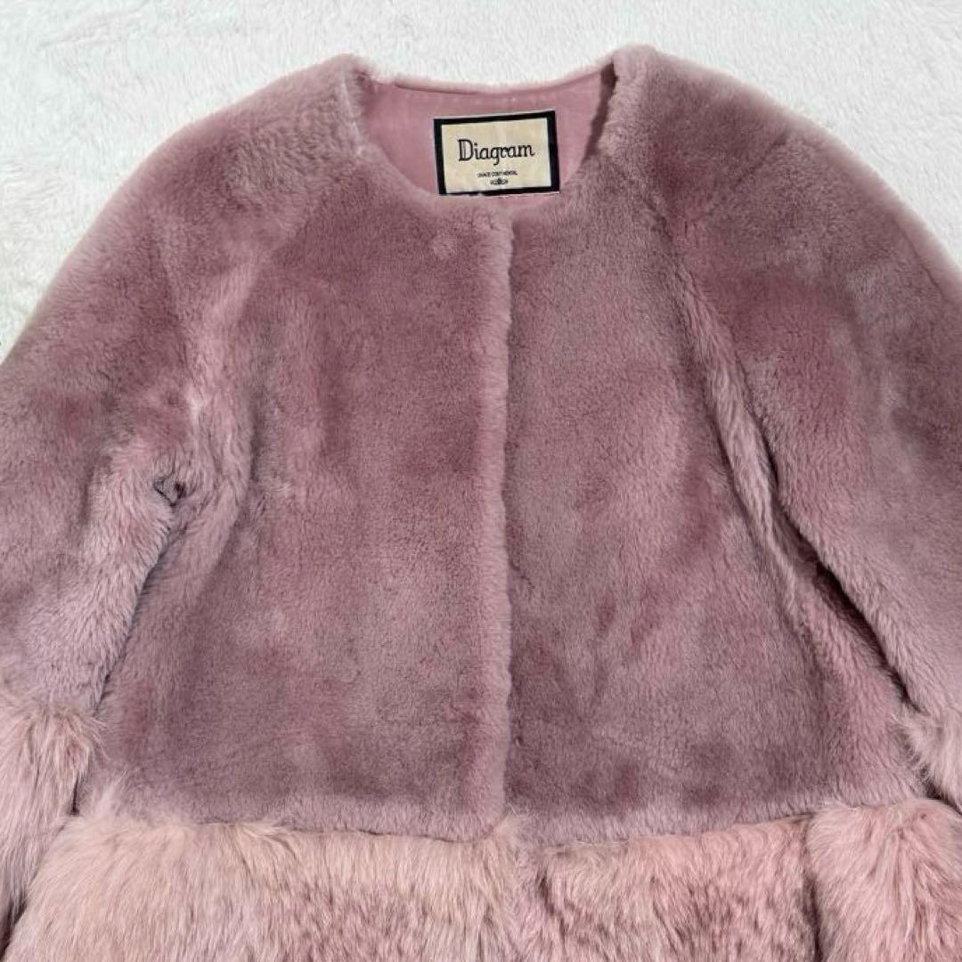 極美品　グレースコンチネンタル ラムファーフォックスファー　コート　2way