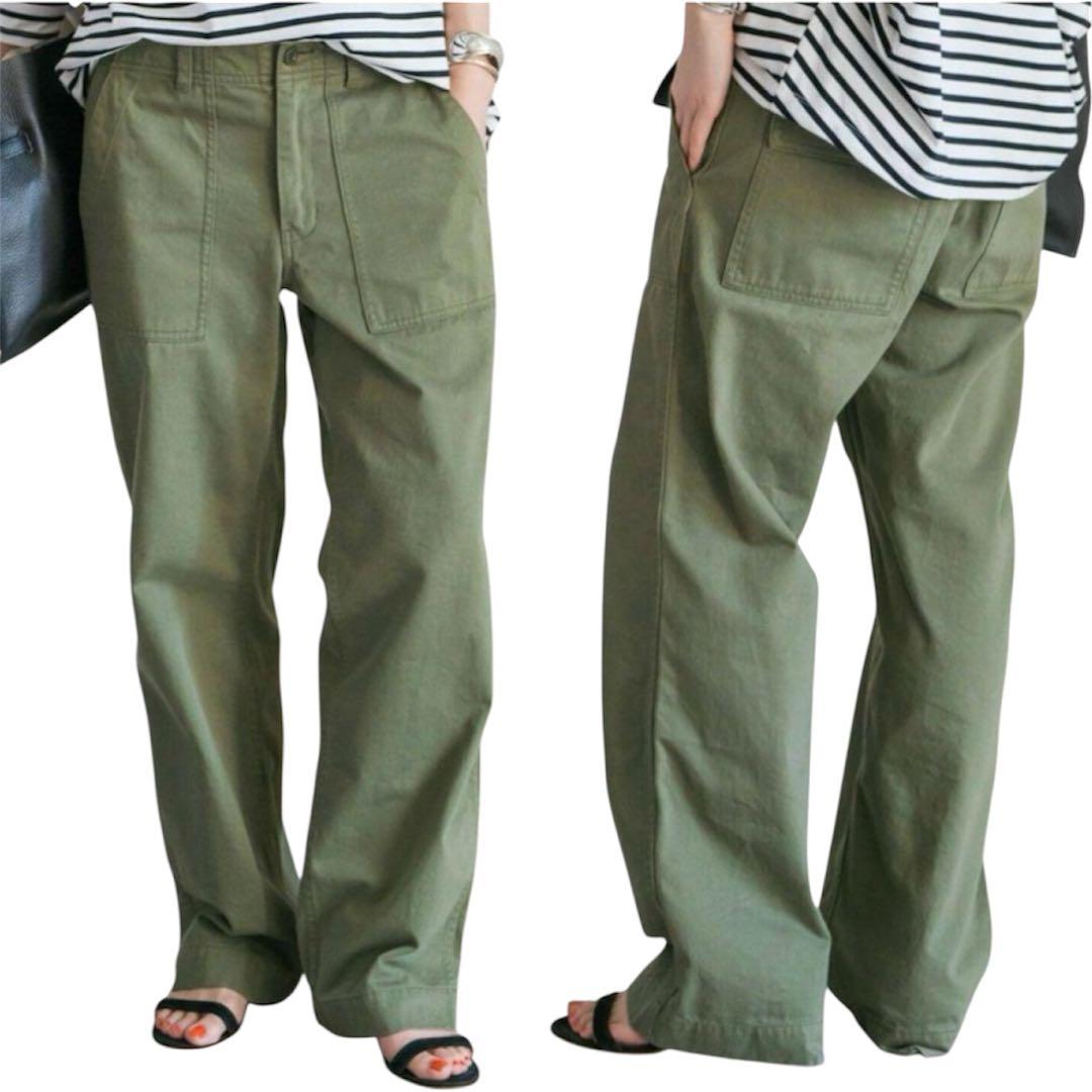 25年 Spick&Span ルーズベイカーパンツ カーゴパンツ カーキ 38