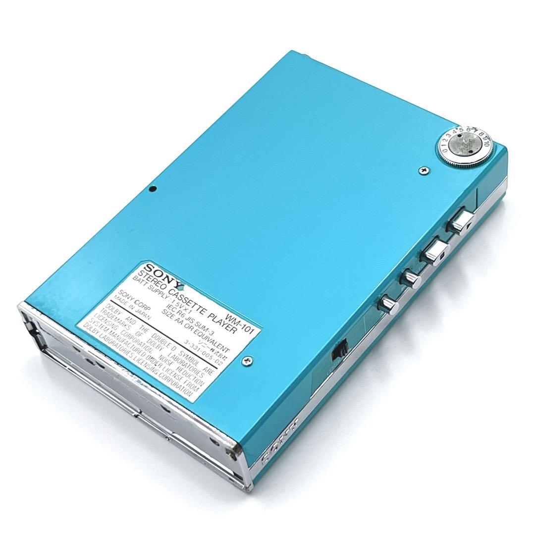 【美品・動作品】 SONY WM-101 ウォークマン 希少色　ブルー