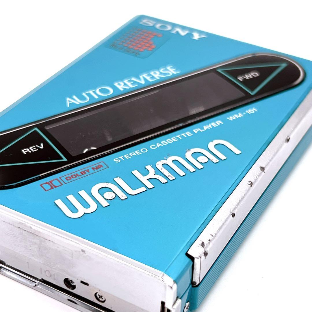 【美品・動作品】 SONY WM-101 ウォークマン 希少色　ブルー