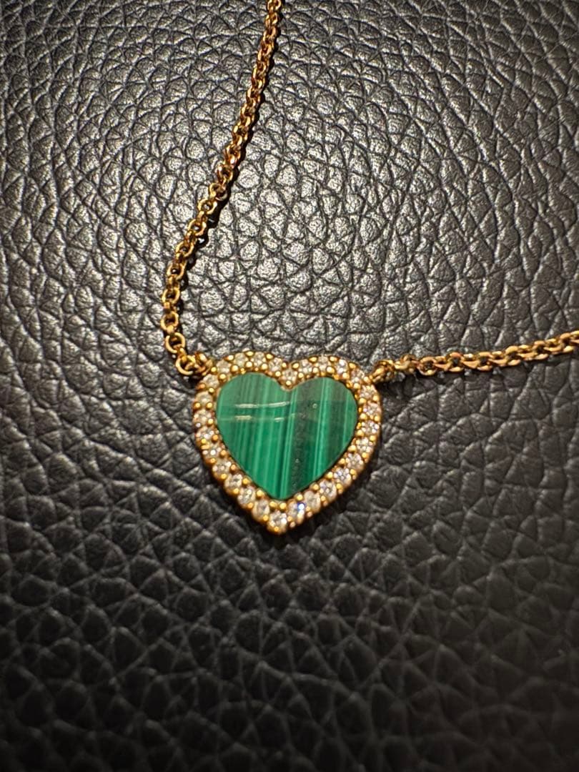 apm monaco ハート　マラカイト ネックレス