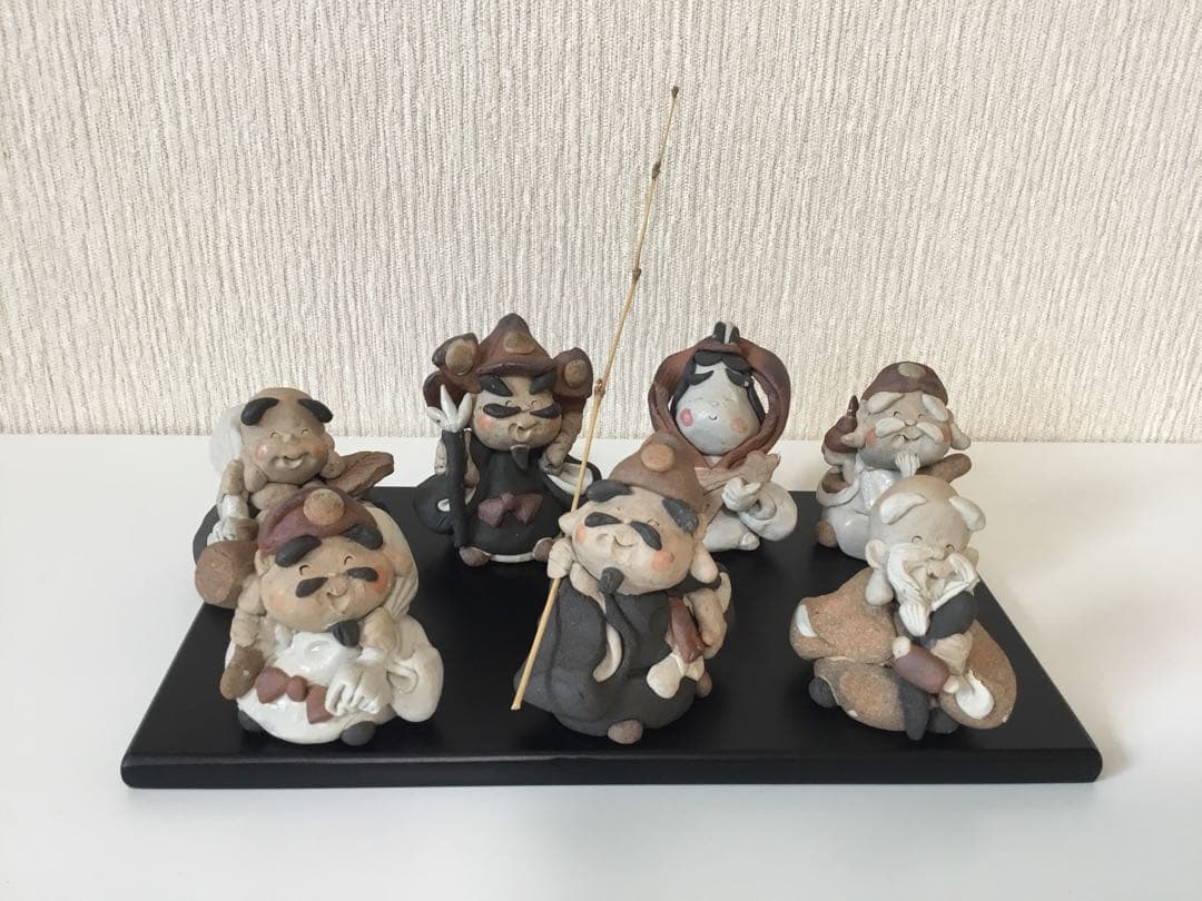 七福神　陶器　置物　細川智晴作