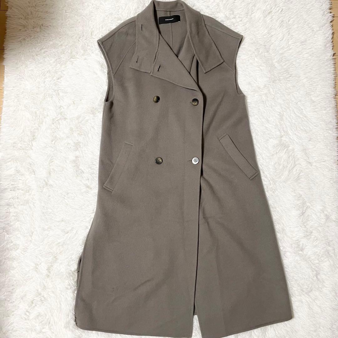 ジャーナルスタンダード　ウールリバーミリタリーロングジレ　グレー