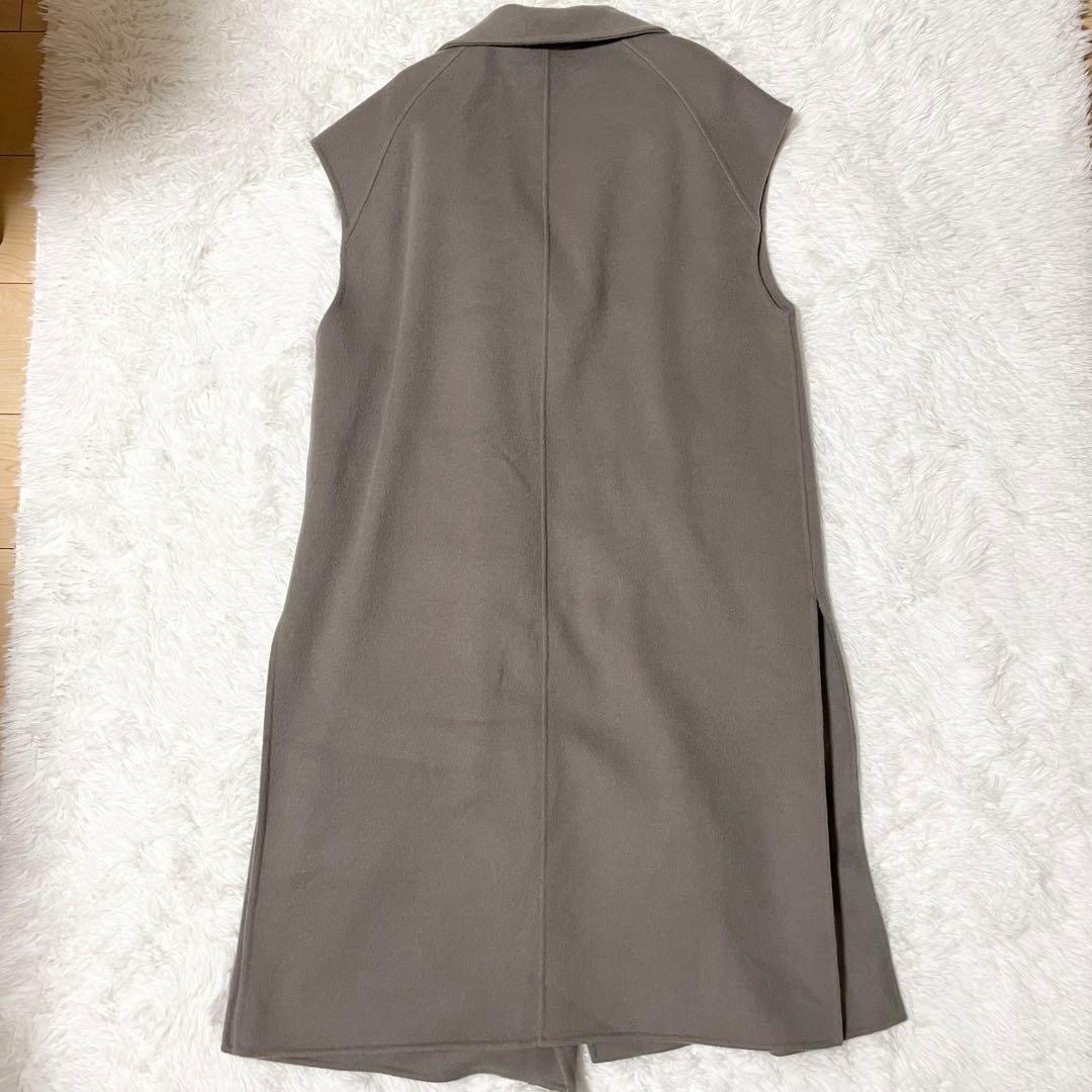 ジャーナルスタンダード　ウールリバーミリタリーロングジレ　グレー