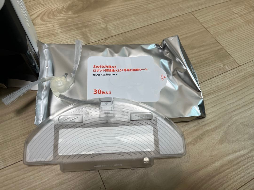 SwitchBot ロボット掃除機 K10+ 本体 ホワイト コンパクト 小型