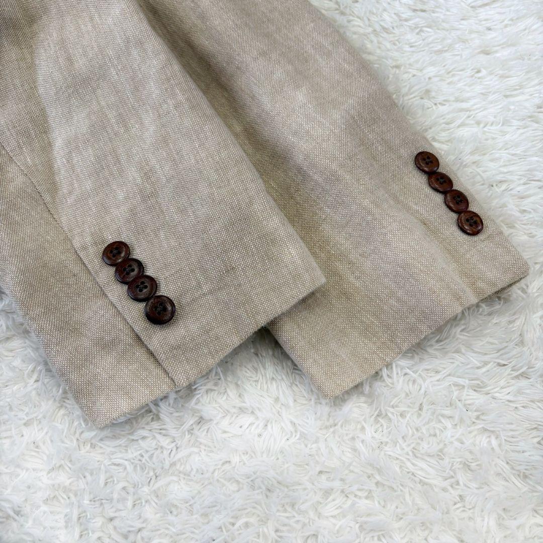 ブルックスブラザーズ テーラードジャケット リネン アンコン ベージュ L