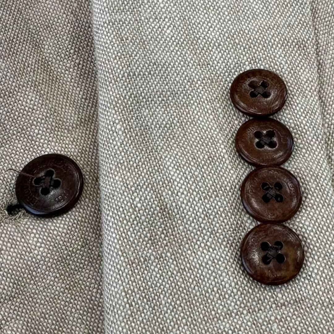 ブルックスブラザーズ テーラードジャケット リネン アンコン ベージュ L