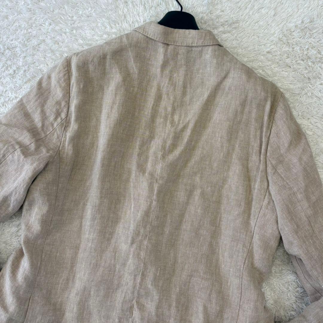 ブルックスブラザーズ テーラードジャケット リネン アンコン ベージュ L