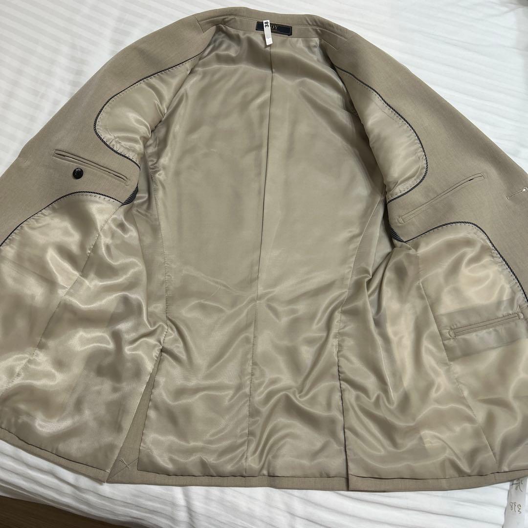 【1回のみ着用】ベージュ　スーツ　タキシード　 ベスト　パンツ　ジャケット