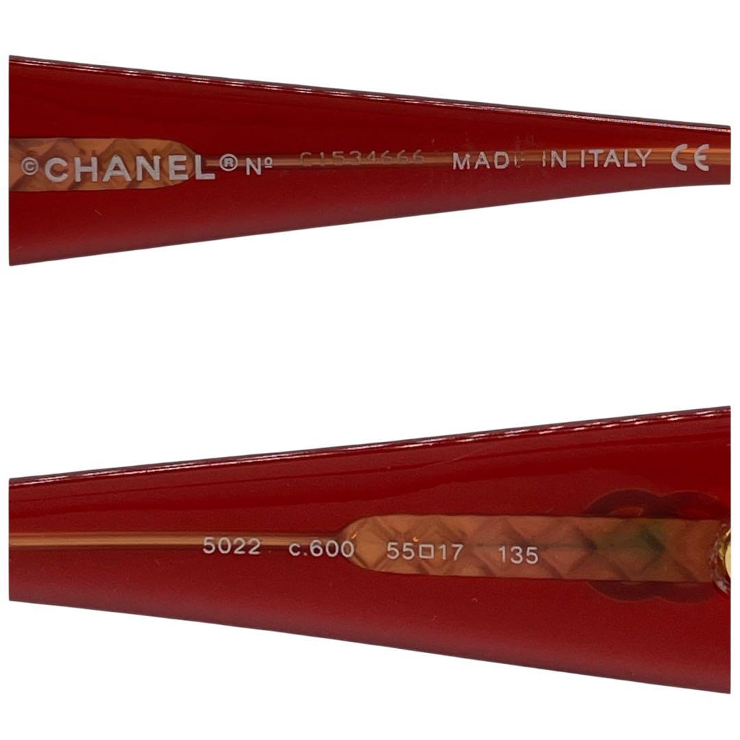 CHANEL シャネル サングラス アイウェア ココマーク　グラデーション　赤