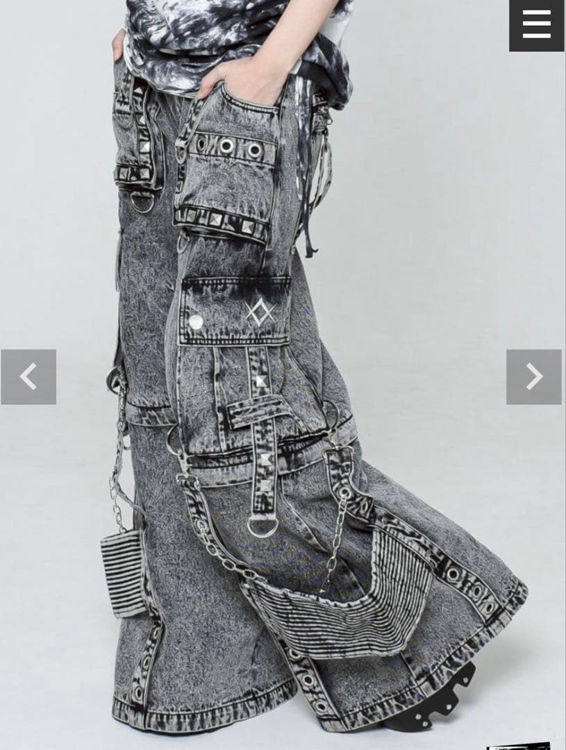 REFLEM【レフレム】2WAYセパレートデニムカーゴパンツ　グレー