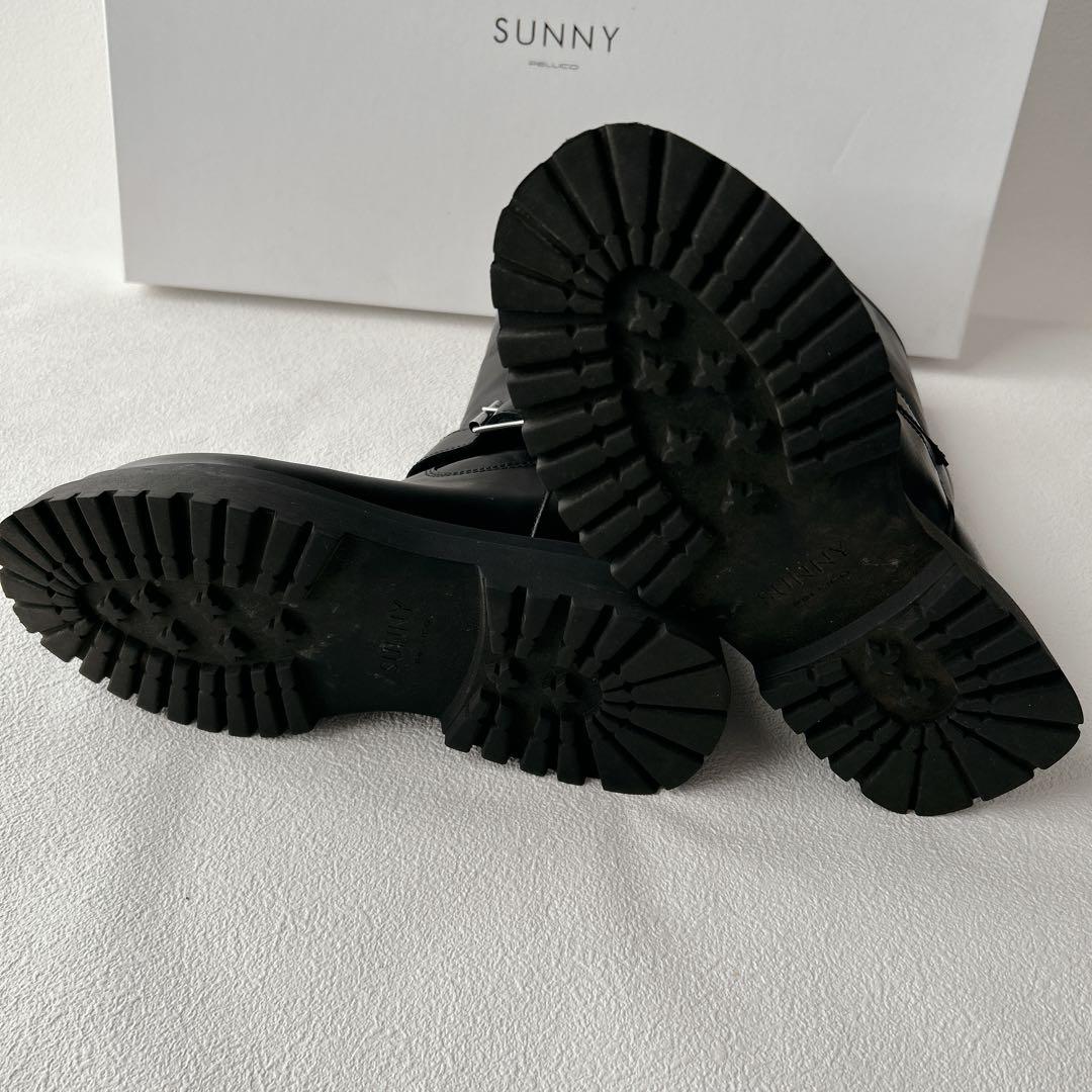 極美品✨ペリーコサニー GENOVA エンジニアブーツ　厚底　撥水　黒　23cm