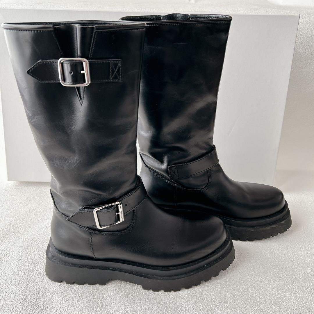 極美品✨ペリーコサニー GENOVA エンジニアブーツ　厚底　撥水　黒　23cm