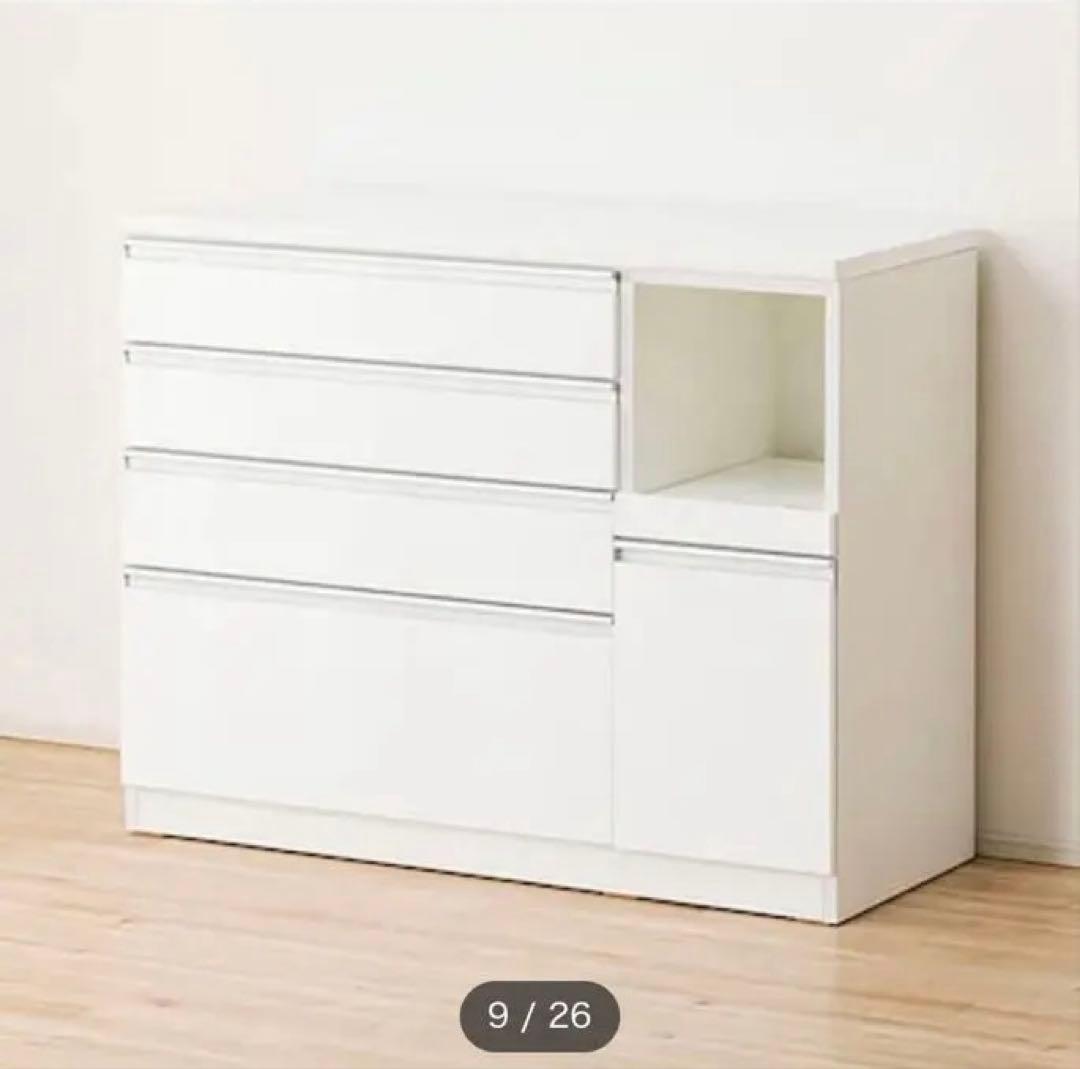 ニトリ キッチンカウンター レジューム 120-2SH-R WH