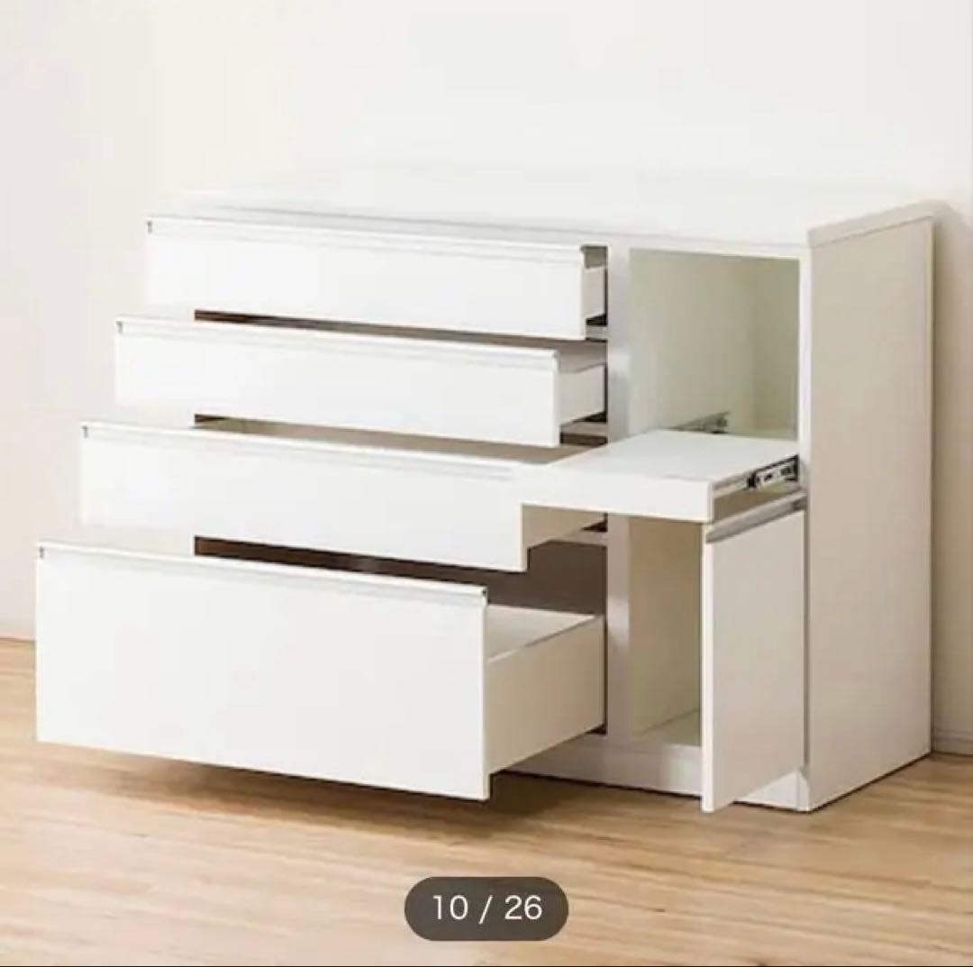 ニトリ キッチンカウンター レジューム 120-2SH-R WH