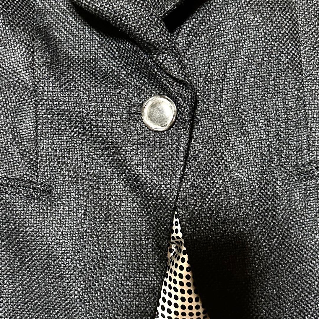 Giorgio Armani シルクテーラードジャケット　黒×水玉　サイズ40