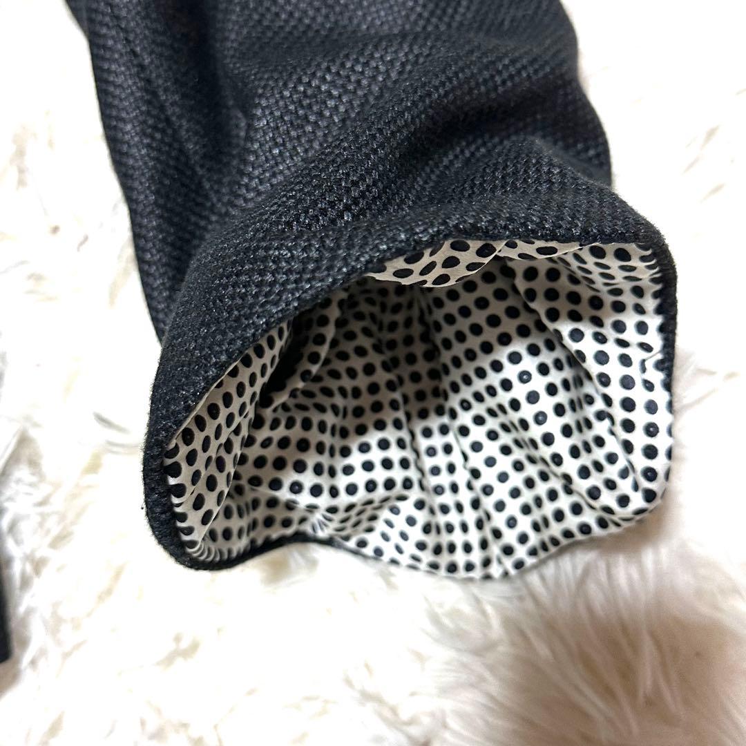 Giorgio Armani シルクテーラードジャケット　黒×水玉　サイズ40