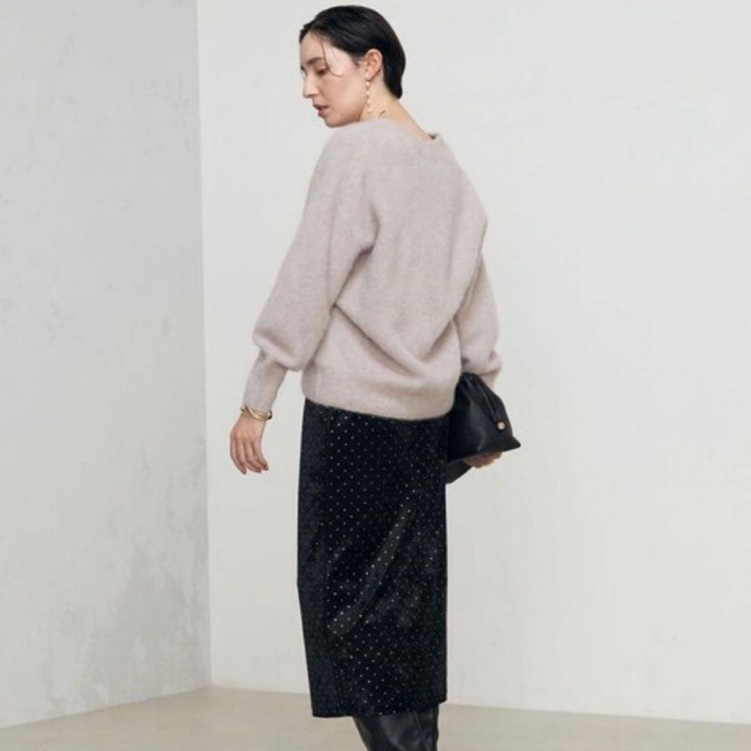 美品　nolleys sophi ヘアリーVネック ニットカーディガン