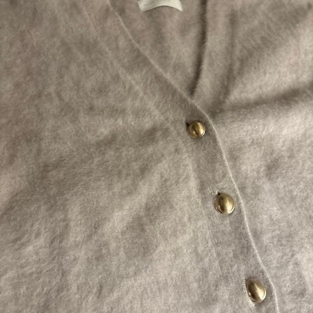 美品　nolleys sophi ヘアリーVネック ニットカーディガン