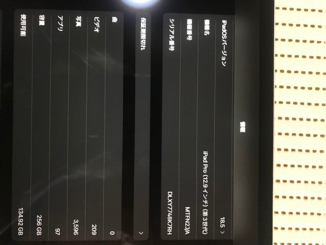 iPad Pro 12.9インチ 第3世代 256GB +Applepencil