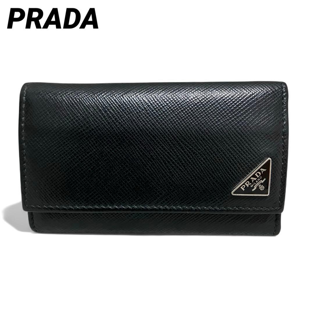 syunki 様PRADA プラダ サフィアーノレザー 6連キーケース ブラック