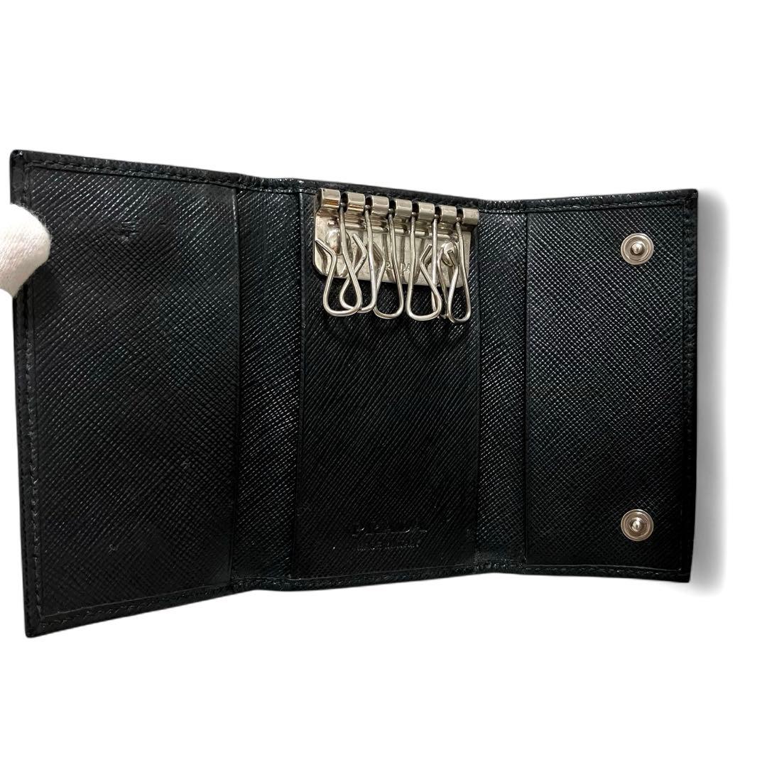 syunki 様PRADA プラダ サフィアーノレザー 6連キーケース ブラック