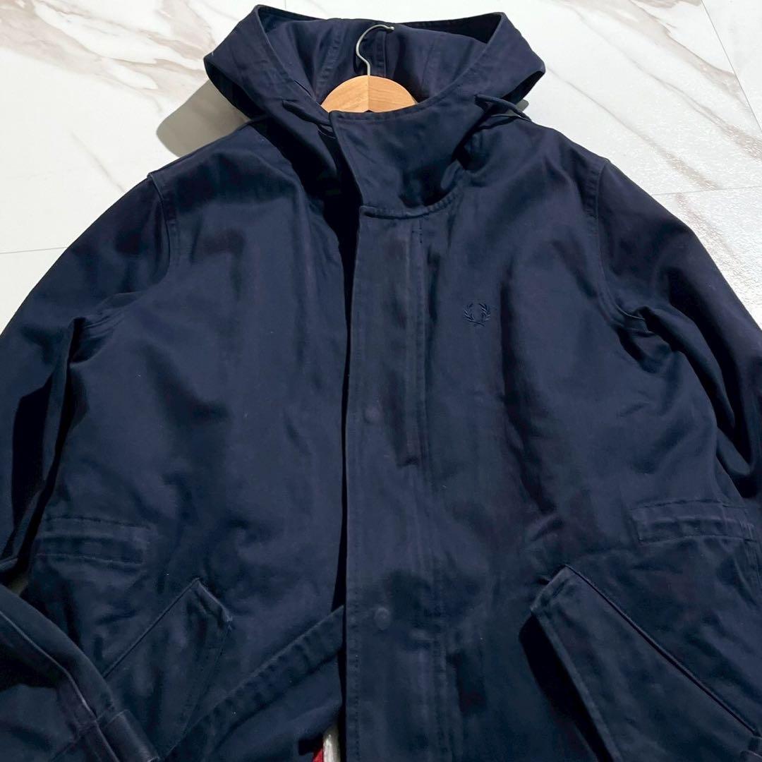 【良品✨】フレッドペリー モッズコート ファーライナー付き ネイビー M