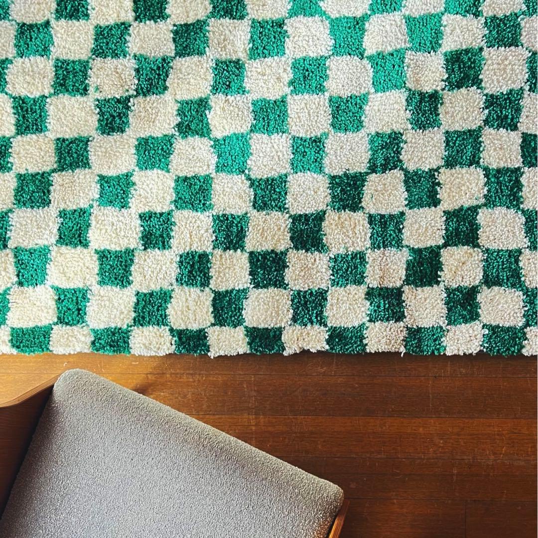 ブリッド モロッコ チェッカー ラグ ［140×200］