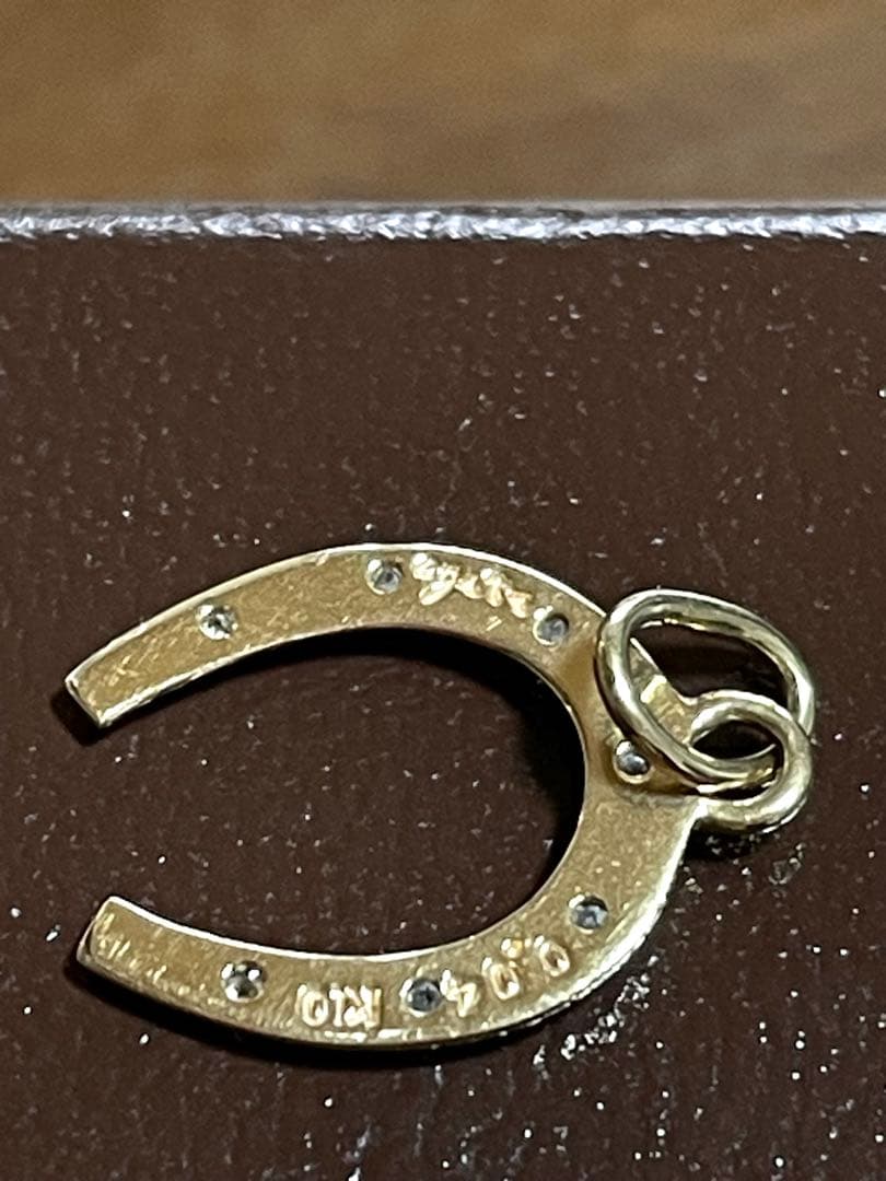 アガット　ネックレスチャーム　ダイヤ　K10