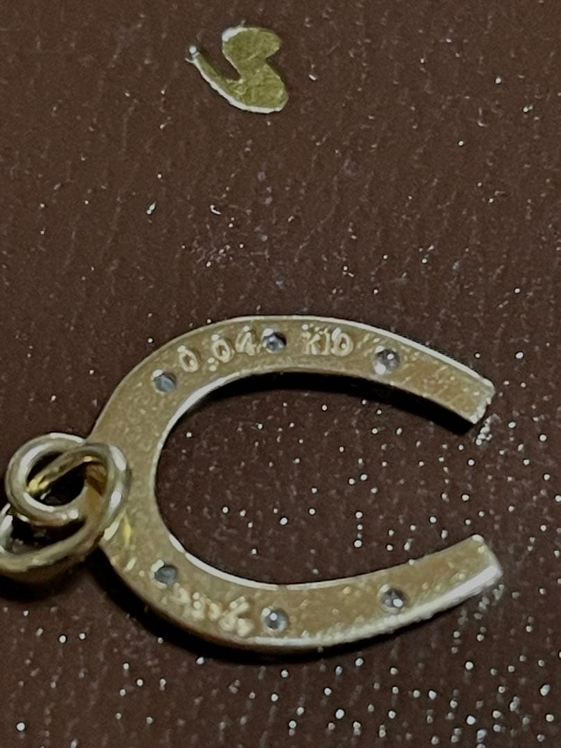 アガット　ネックレスチャーム　ダイヤ　K10