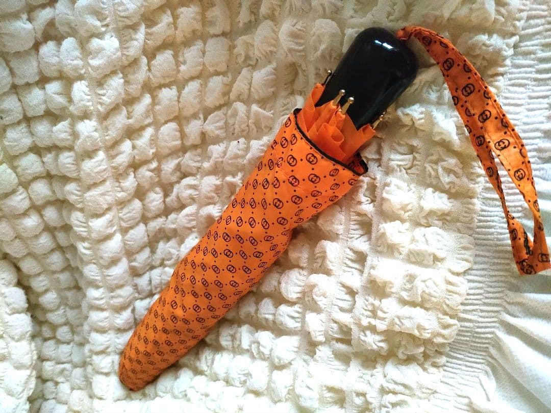 未使用品　オールド　GUCCI　傘　ヴィンテージ 折り畳み傘　オレンジ レア