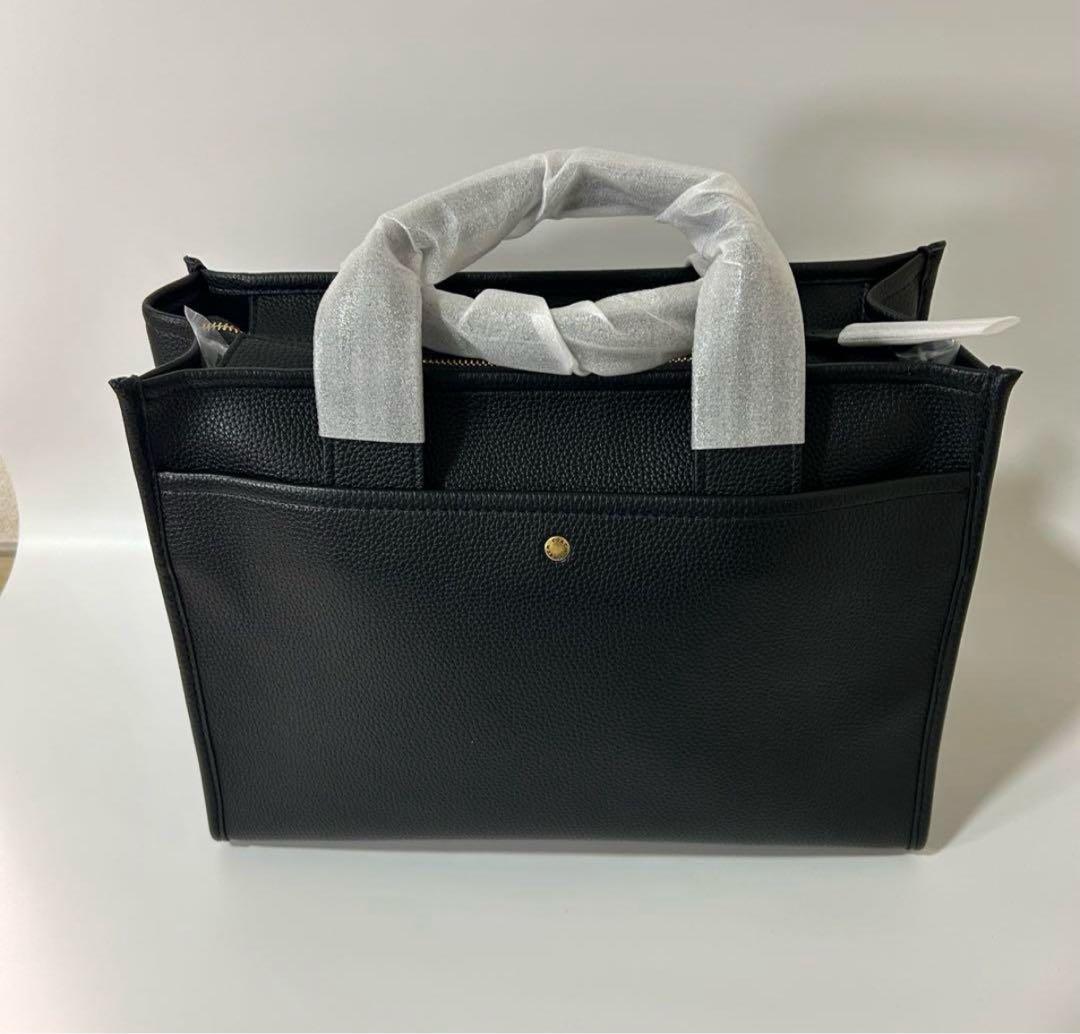 Coach ブラック レザートートバッグ