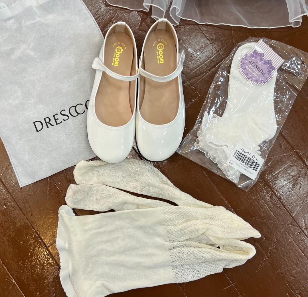 DRESCCO ミントグリーン ドレス・シューズ・ヘッドドレス セット