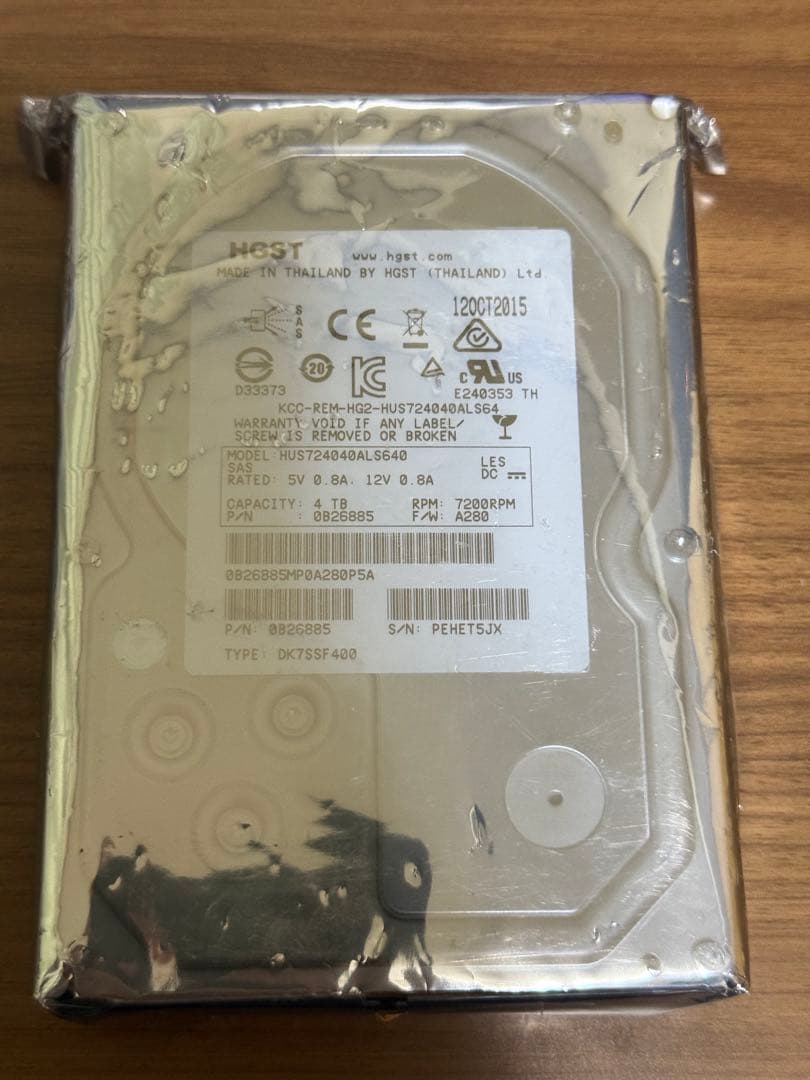 外付けハードディスク・ドライブ HGST HDD 4TB