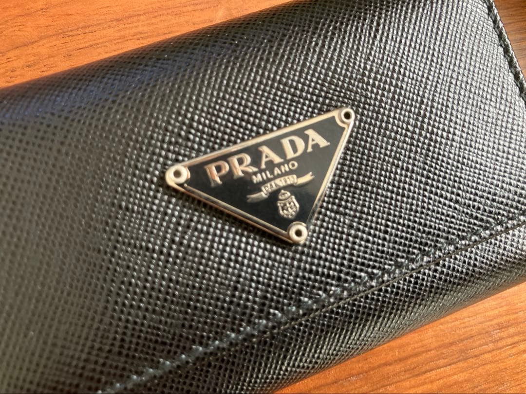 PRADA プラダ 6連レザーキーケース 三角プレート完全未使用希少経年品