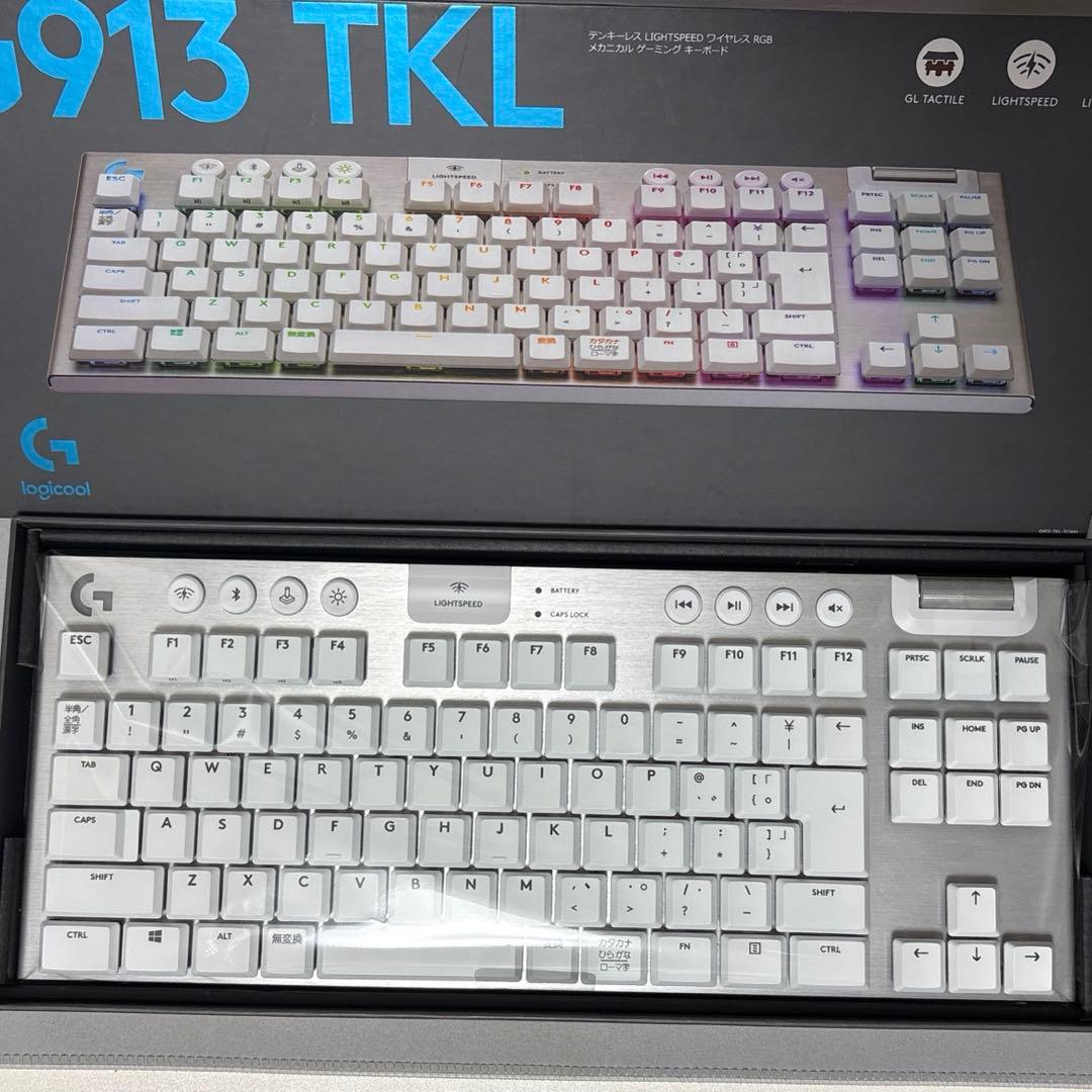 Logicool G913 TKL タクタイル 茶軸 ホワイト 無線