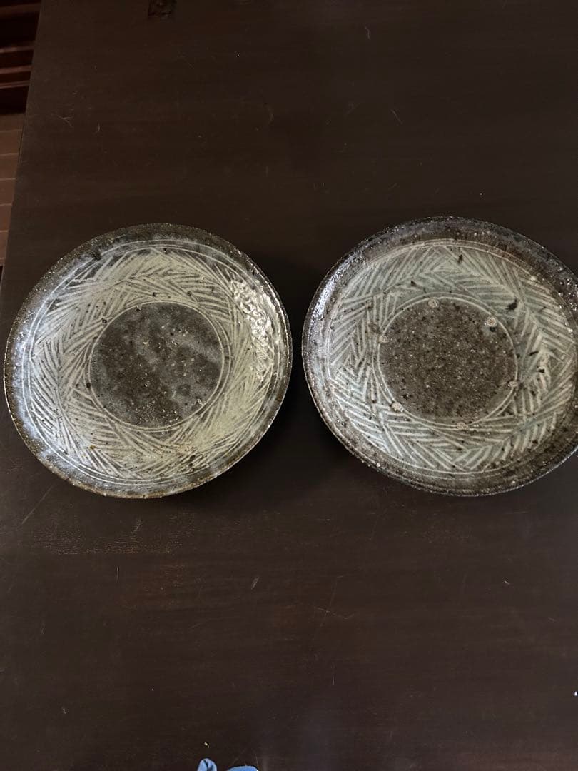 八田亨　作　三島手八寸皿2枚セット