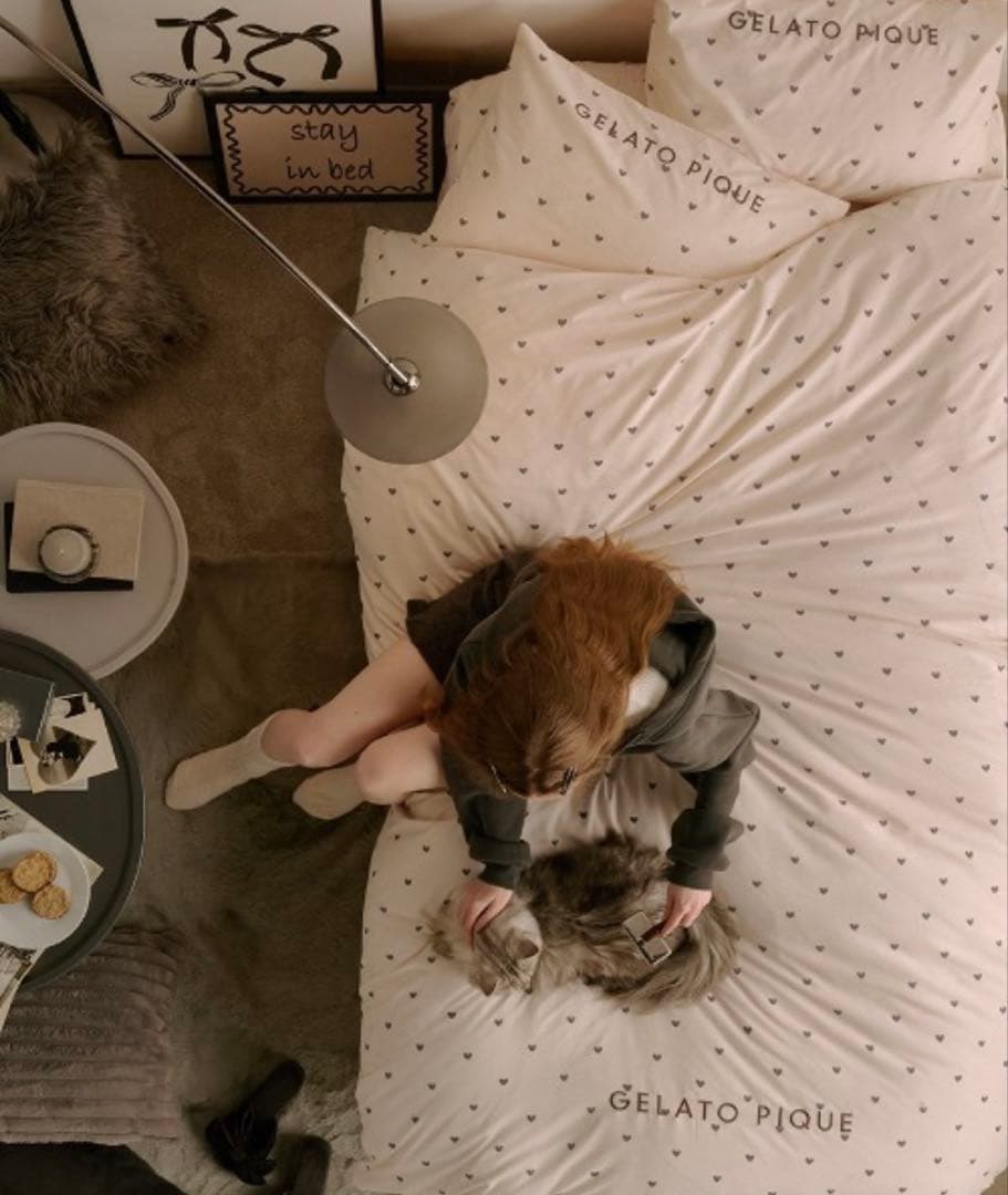 GELATO PIQUE ハート柄シングルカバーセット