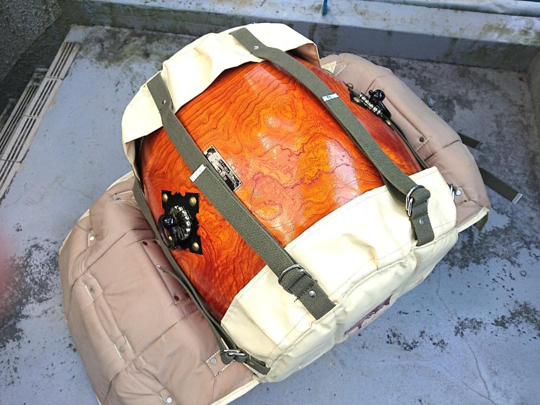 める【送料無料】１尺２寸長胴太鼓　ケース付き