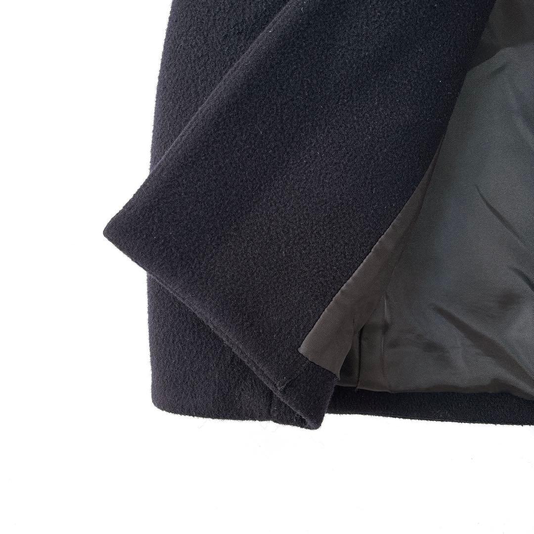 え*り様 美品⁑バビロン　2022 ウールコクーンコート　ネイビー　ノーカラージ